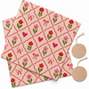 Pack of 2 Sweet Blooms Design 50 x 70 cm Gift Wrap Sheets with 2 Tags - Valentine’s Mother's Day Birthdays Everyday Celebrations