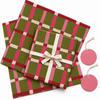 Pack of 2 Meadow Check Design 50 x 70 cm Gift Wrap Sheets with 2 Tags - Christmas Valentine’s Mother's Day Birthdays Everyday Celebrations