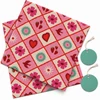 Pack of 2 Floral Tiles Design 50 x 70 cm Gift Wrap Sheets with 2 Tags - Valentine’s Mother's Day Birthdays Everyday Celebrations