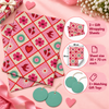 Pack of 2 Floral Tiles Design 50 x 70 cm Gift Wrap Sheets with 2 Tags - Valentine’s Mother's Day Birthdays Everyday Celebrations