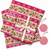 Pack of 2 Floral Ribon Design 50 x 70 cm Gift Wrap Sheets with 2 Tags - Valentine’s Mother's Day Birthdays Everyday Celebrations