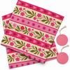 Pack of 2 Floral Ribon Design 50 x 70 cm Gift Wrap Sheets with 2 Tags - Valentine’s Mother's Day Birthdays Everyday Celebrations