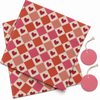 Pack of 2 Valentine Hearts Mosaic Design 50 x 70 cm Gift Wrap Sheets with 2 Tags - Mother's Day Birthdays Everyday Celebrations