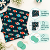 Pack of 2 Wrapped Wishes Design 50 x 70 cm Gift Wrap Sheets with 2 Tags - Halloween Birthdays Everyday Celebrations