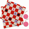 Pack of 2 Festive Checkboard Design 50 x 70 cm Gift Wrap Sheets with 2 Tags - Christmas Valentine’s Mother's Day Everyday Celebrations