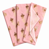 Pack of 5 Honeybees Toss Design 50 x 70 cm Luxury Gold Foil Tissue Sheets - Summer, Spring, Birthday Celebration