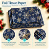 Pack of 5 Winter Christmas Snowflakes Design 50 x 70 cm Luxury Silver Foil Tissue Sheets