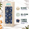 Pack of 5 Winter Christmas Snowflakes Design 50 x 70 cm Luxury Silver Foil Tissue Sheets
