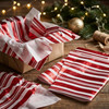 Pack of 5 Modern Stripe Band Design 50 x 70 cm Luxury Red Foil Tissue Sheets - Christmas, Valentines, Anniversary