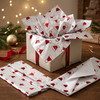 Pack of 5 Christmas Santa Hat Toss Design 50 x 70 cm Luxury Red Foil Tissue Sheets