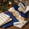 Pack of 8 Foil Floral Dots & Plain Navy Blue 50 x 70 cm Tissue Sheets - Weddings Anniversaries Birthdays Any Occasion