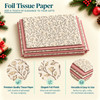 Pack of 8 Garden Breeze Luxury Foil Design & Plain Pink 50 x 70 cm Tissue Sheets - Birthday Summer Everyday Celebrations