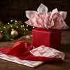 Pack of 8 Christmas Line Art Luxury Red Foil Design & Plain Red 50 x 70 cm Tissue Sheets - Christmas Valentine's Wedding Birthday