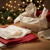 Pack of 8 Merry Christmas Luxury Gold Foil Design & Plain Red 50 x 70 cm Tissue Sheets