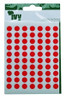 Pack of 490 8mm Red Round Sticky Dots