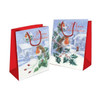 Pack of 12 Robin Design Medium Christmas Gift Bags