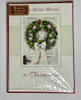 Pack of 6 'Traditional Xmas Holly Wreath' Design Christmas Greeting Cards