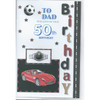 Happy 50th Birthday to Dad Greeting Card
