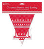 Merry Christmas Banner and Bunting Set for Xmas Parties and Decorations