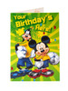 Mickey mouse goofy football your birthday's here! birthday card