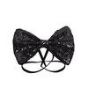 Bow Tie Glitter 12 x 7cm Black