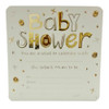 Pack of 10  Jean Barrington Baby Shower Invitations - Gold & Silver