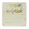 Pack of 10 Luxury Wedding Invitation Card Sheets with Envelopes