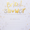 Pack of 10 Luxury Bridal Shower Invitation Card Sheets with Envelopes