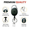 Yellow Solid Key Reel with Keyring & ID Card Badge Holder