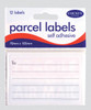 Pack of 12 Self Adhesive Parcel Labels - 70 x 105mm