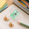 Pack of 100 Yellow Translucent Pencil Sharpeners.