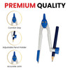Janrax Metal Safety Slide Adjustable Compass with Pencil