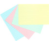 Pack of 100 Silvine Ruled Record Cards 152x101mm - Assorted Colours