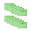 Pack of 12 A5 Green Document Wallets by Janrax