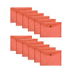 Pack of 12 A5 Red Document Wallets by Janrax
