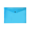 Pack of 12 A4 Blue Plastic Document Wallets by Janrax