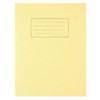 Pack of 100 229x178mm Yellow Exercise Books 80 Pages - Feint Ruled with Margin