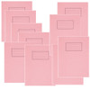 Pack of 100 229x178mm Pink Exercise Books 80 Plain Pages