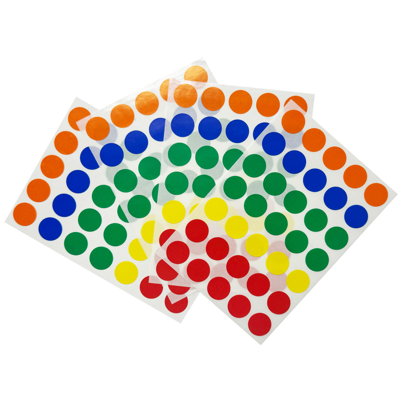 COSMOS Round Clothing Size Stickers - 500 Pcs Adhesive Labels, 13mm Diameter, Black On White (L)