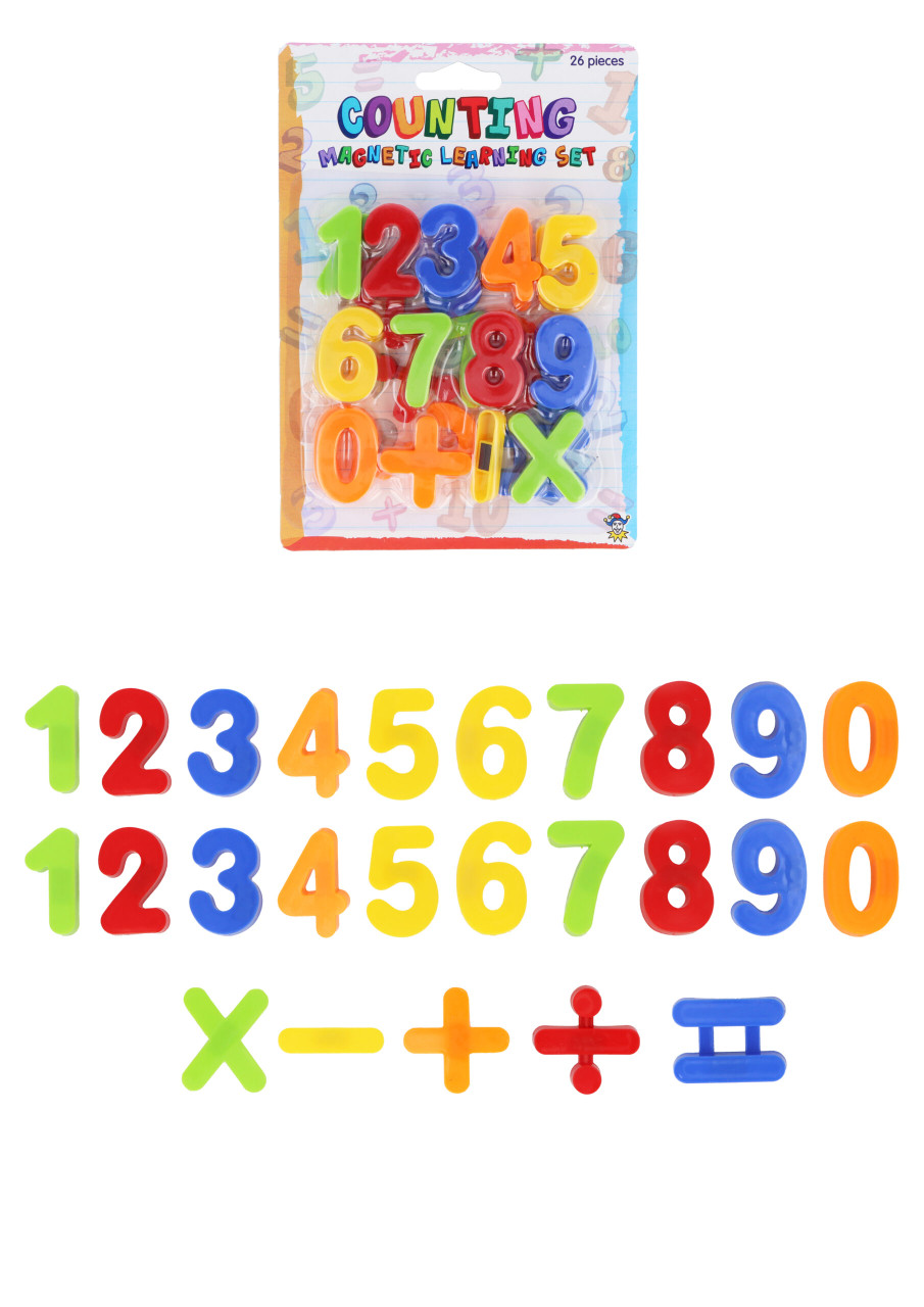 Large Rounf Magnetic Numbers Pack of 26 4cm Magnetic Numbers Set - Stationery Wholesale