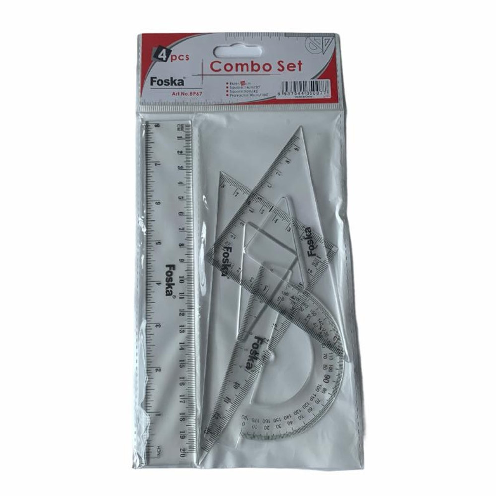 4 Piece Stationery Ruler Combo Set - Stationery Wholesale