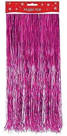 20cm Lamatta Tinsel Angel Hair Hot Pink Stationery Wholesale