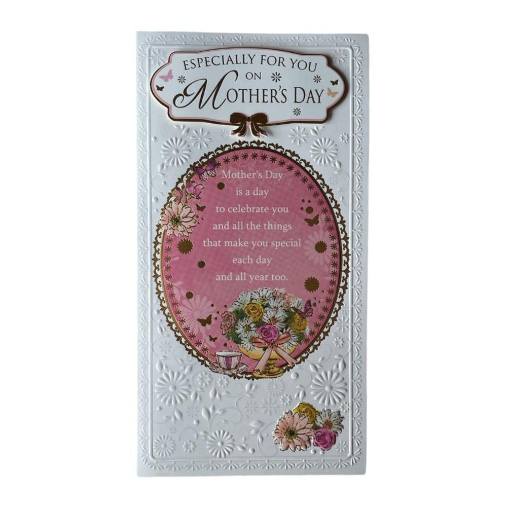 Especially For You Flowers Design Open Mother's Day Card Stationery