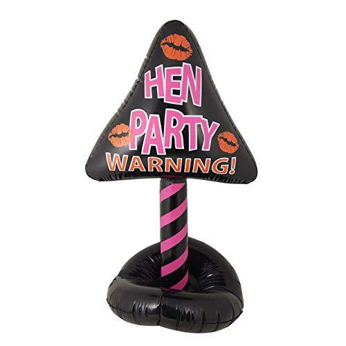 Inflatable Hen Party Warning Sign 70 X 40cm - Stationery Wholesale