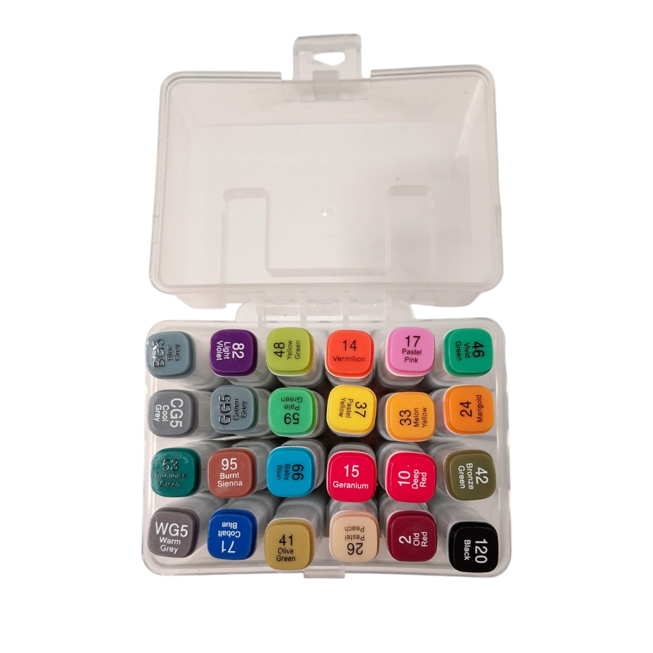 Pack of 24 Assorted Colour Twin-tip Markers - Stationery Wholesale