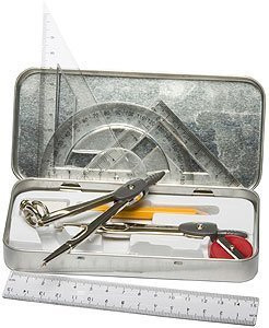 Tiger 9 Piece Tin Box Maths Set - Stationery Wholesale