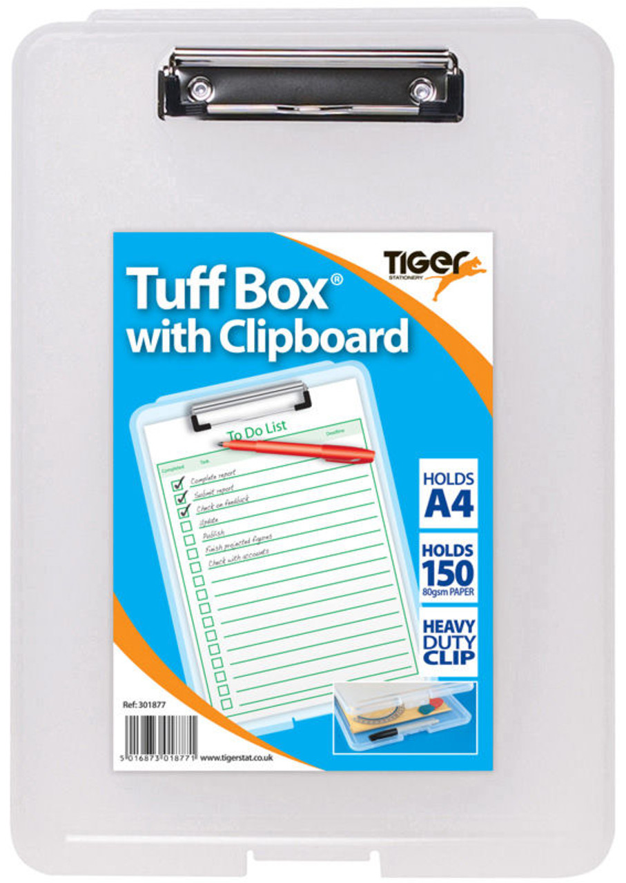 A4 Tuff Box with Clipboard - Stationery Wholesale