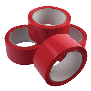 Pack of 6 Red Polypropylene Tape 50mm x 66m