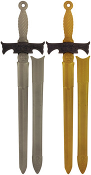 SWORD BROAD 66CM GOLD/SILVER (12 Pack)