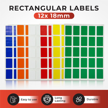 Pack of 240 White 18x20mm Rectangular Labels - Send 2 Packs